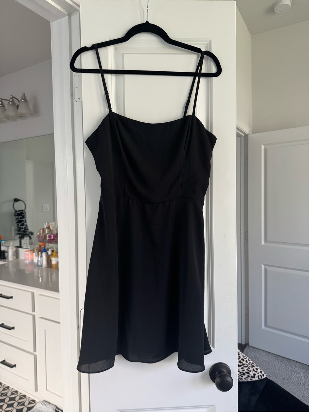 Socialite Black Spaghetti-Strap Mini Dress